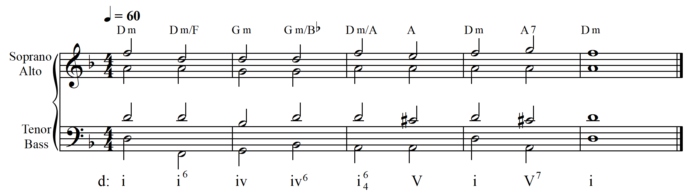 harmonic dictation simple meter example 2